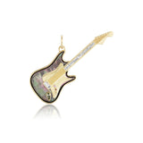 Guitar Mother Of Pearl & Diamond Charm
