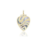Guitar Mother Of Pearl & Diamond Pick Charm