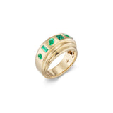 Wrapped Mixed Shape Emerald Cigar Band