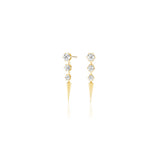 Mini Diamond Quill Earrings