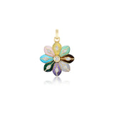 Large Bloom Inlay Pendant Charm