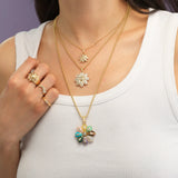 Large Bloom Inlay Pendant Charm