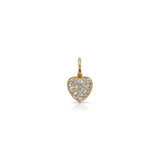 Small Cobblestone Diamond Heart Charm