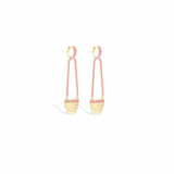 Found Sapphire Cap Chandelier Earrings