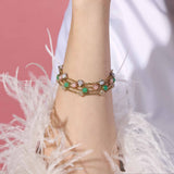 Found Sapphire and Opal Cabochon Station Bracelet