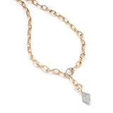 Garnett Small Diamond Oval Link Necklace