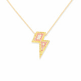 Juju Sapphire and Diamond Lightning Bolt Charm Necklace
