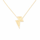 Juju Sapphire and Diamond Lightning Bolt Charm Necklace