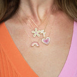 Juju Sapphire and Diamond Lightning Bolt Charm Necklace