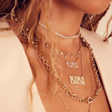 Large Pavé Diamond "Mama" Necklace