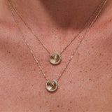 Revel Small Sapphire and Diamond Dimensional Pendant Necklace