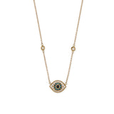 Small Pavé Diamond Eye Necklace