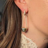 Found Sapphire Cap Chandelier Earrings