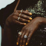Libra Mixed Metal & Diamond Ring