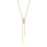 Diamond Ball Chain Lariat Necklace