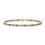 Multi-Color Micro Tennis Bracelet