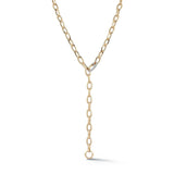 Garnett Small Diamond Oval Link Necklace