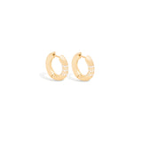 Crew Round Diamond Huggie Earrings