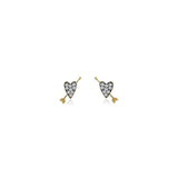 Heart Motif Diamond Studs
