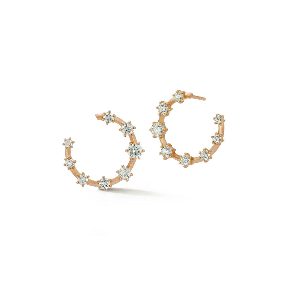 Large Diamond Kismet Hoop Earrings