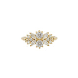 Flora Cluster Engagement Rings with Round Diamonds