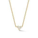 Diamond Poppy Cluster Pendant Necklace