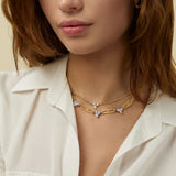 Two-Tone Diamond Poppy Necklace