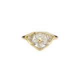 Interstellar Triangle Cut Diamond Dome Engagement Ring