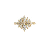Marquise Diamond Cluster Engagement Ring