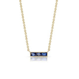 Monet Blue Sapphire Bar Necklace