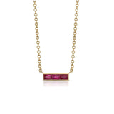 Monet Blue Sapphire Bar Necklace