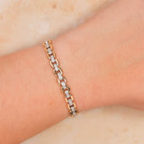 Two Tone Pavé Link Bracelet