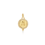 Temple St. Clair 18k Yellow Gold Medium Pavé Diamond Angel Charm
