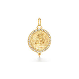 Temple St. Clair 18k Yellow Gold Large Pavé Diamond Angel Charm