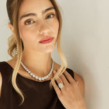 Platinum Round Diamond Riviera Necklace
