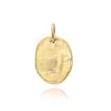 Hammered Oval Zodiac Charm
