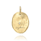 Hammered Oval Zodiac Charm