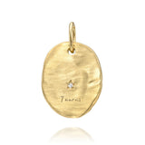 Hammered Oval Zodiac Charm