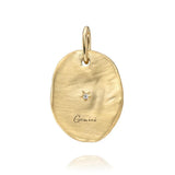 Hammered Oval Zodiac Charm