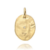 Hammered Oval Zodiac Charm