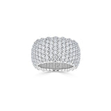 Pavé Diamond Wide Domed Stretch Ring