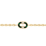 Magnetic Diamond & Stone Inlay Bracelet