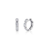 Diamond Baguette Hoop Earrings