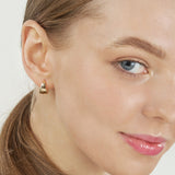 Mirrored Tapered Huggie Hoop Earrings