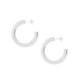Wide Tube Hoop Earrings