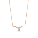 Medium Pavé Diamond Longhorn Necklace