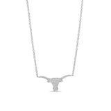 Medium Pavé Diamond Longhorn Necklace