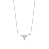 Small Pavé Diamond Longhorn Necklace