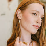 Double Diamond Drop Earrings