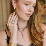 Grey Diamond & Old European Cut Diamond Riviera Necklace